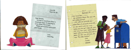 mixed race family in children's book