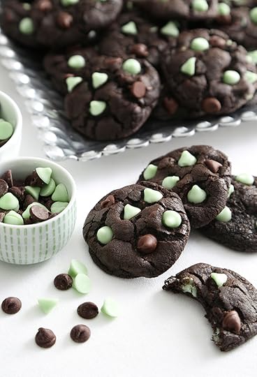 Double Chocolate Mint Chip Cookies