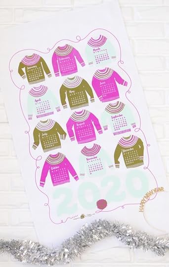 YarnYAY! December Calendar Tea Towel