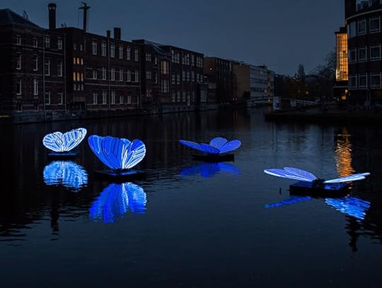 Amsterdam light festival butterflies
