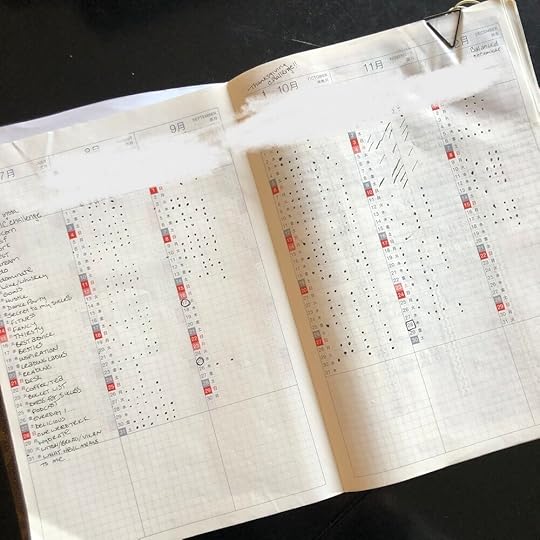 My 2019 habit tracker. This actually turned out to be a very useful practice for keeping me on course-ish.