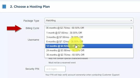 HostGator Checkout - Choose Hatchling Plan