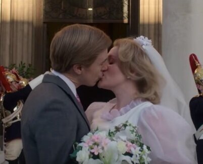 The marriage of Andrew Parker Bowles and Camilla Shand in The Crown