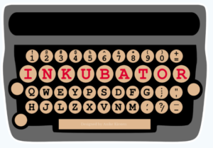 Typewriter logo, with the letters for 