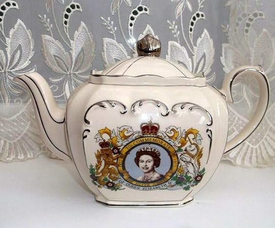 A real souvenir teapot made for the Queen’s silver jubilee.
