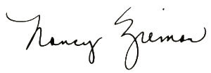 Nancy Zieman signature