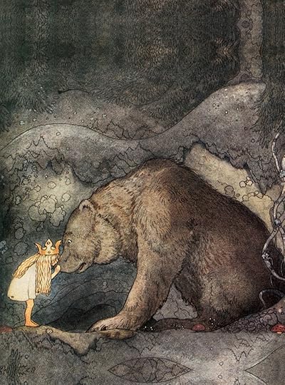 She Kissed the Bear on the Nose by John Bauer