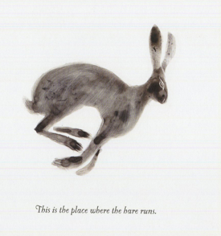 Running hare by Catherine Hyde