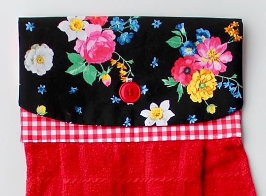 Stitch it! Sisters No-Hassle Kitchen Towel Topper Sewing Project S!S 106 by NZ Productions Towel on Stove