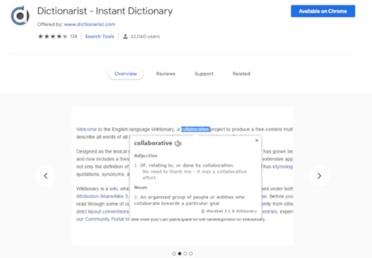 Dictionarist Chrome Extension screenshot