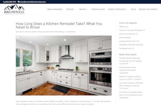 Bromwell Construction website screenshot