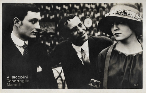 Lido Manetti, Ruggero Capodaglio and Maria Jacobini in Addio giovinezza (1918)