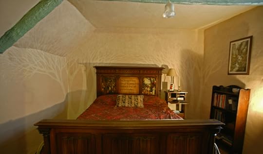 A shadow forest on a bedroom's walls