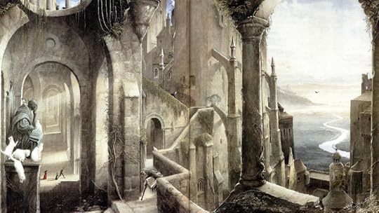 A painting of Gormenghast by Alan Lee