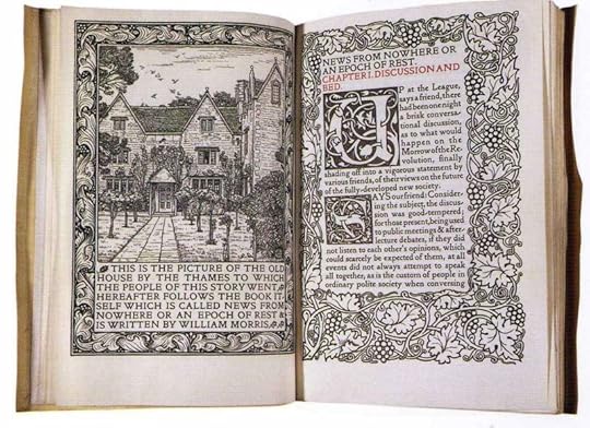 A drawing of Kelmscott Manor in the Kelmscott Press edition of ''News From Nowhere'' by William Morris