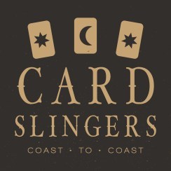 Cardslingers Coast to Coast Logo with 3 cards