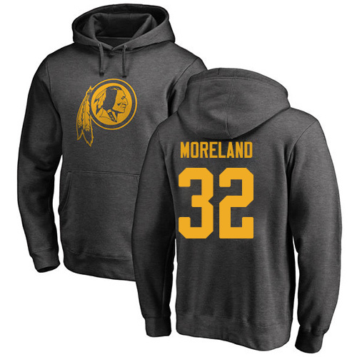 Jimmy Moreland Ash One Color - Washington Redskins Football #32 Pullover Hoodie