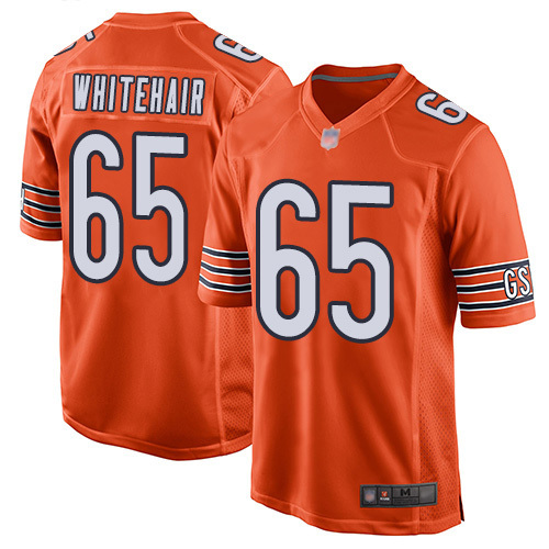 #65 Chicago Bears Cody Whitehair Game Men's Alternate Orange Jersey: Football