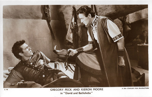 Gregory Peck and Kieron Moore in David and Bathsheba (1951)