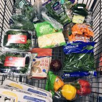 cart of groceries at ALDI
