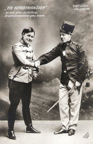 Max Pallenberg and Louise Kartousch in Ein Herbstmanöver (1909)