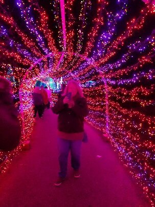 This is my mom, taking a picture of me, taking a picture of her.