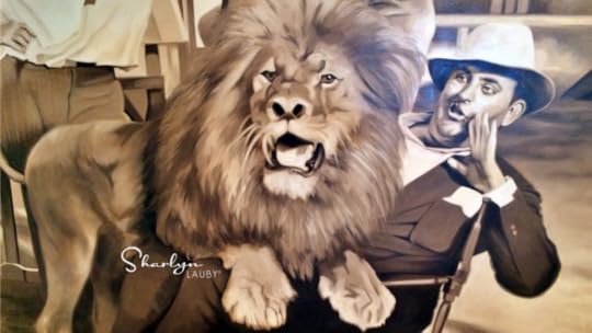 old movie image showing a man talking to a lion similar to trash talk in a workplace investigation