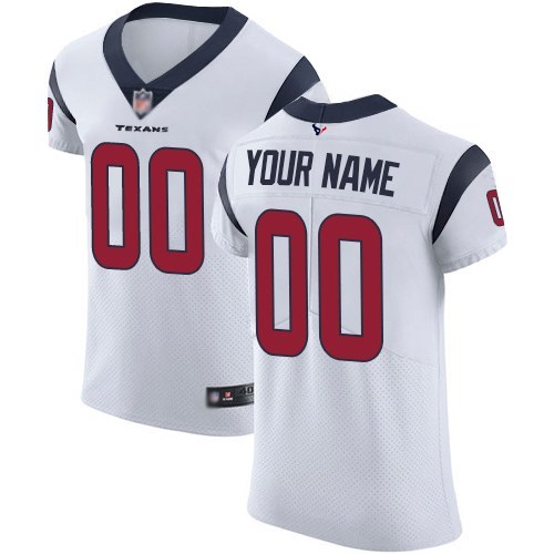Customized Elite Men's White Road Jersey: Football Houston Texans Vapor Untouchable