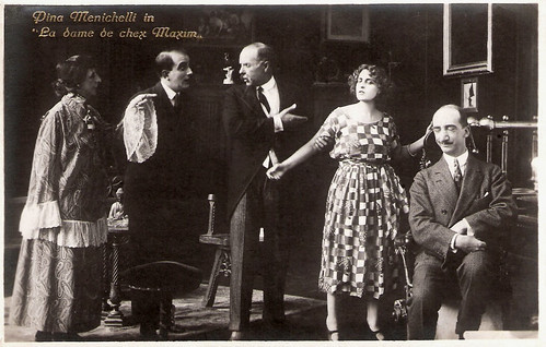 Pina Menichelli and Marcel Lévesque in La dame de Chez Maxim's
