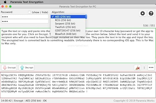 Paranoia Text Encryption