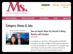 Ms. Magazine article about Los Angeles and Mayor Garcetti by Lisa Niver
