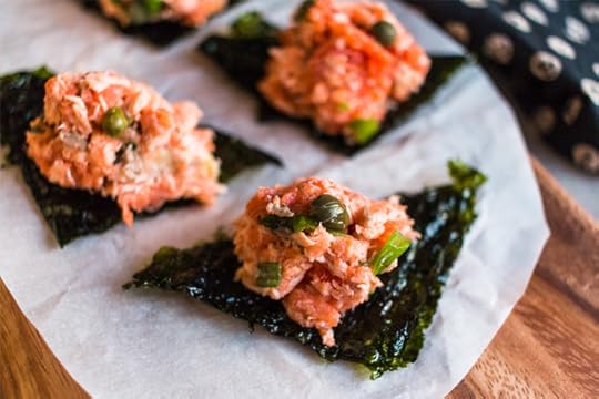 salmon spread with nori