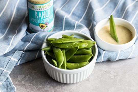snap peas with ranch dressing