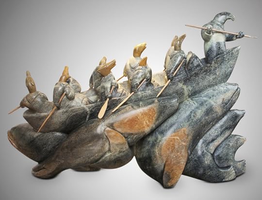 Migration: Umiak with Spirit Figures by Abraham Anghik Ruben 