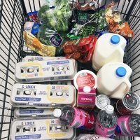 ALDI grocery cart for pantry challenge