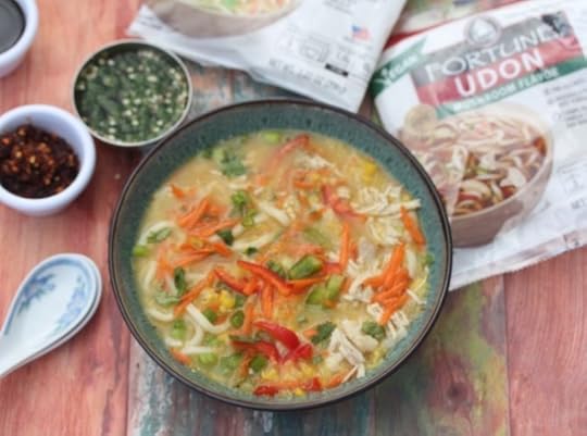 Sweet Corn Chicken Udon