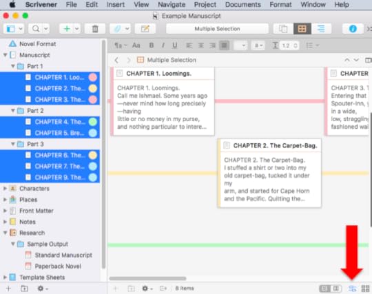 Scrivener Timeline