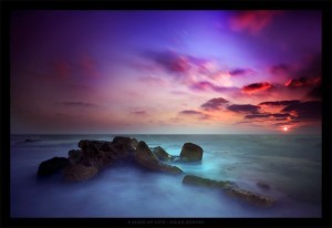 Sun Set Misty Rocks 10:8:19
