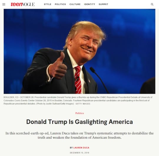 Teen Vogue: Donald Trump Is Gaslighting America