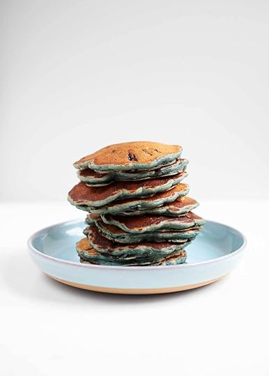 stack of Blueberry Spelt Pancakes from The Faux Martha