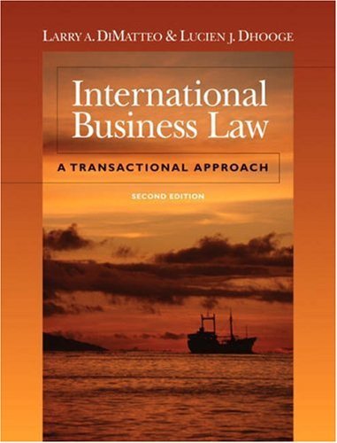 International Business Law: A Transactional Approach