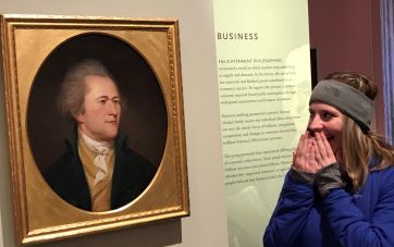 Alexander Hamilton portrait, Second US Bank, pretty girl