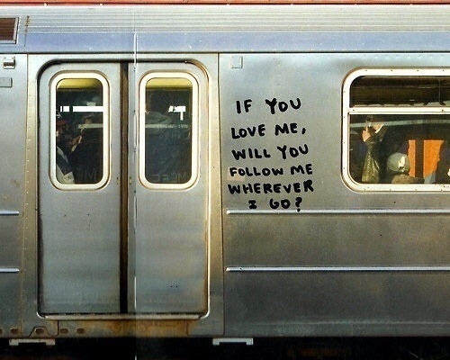 love, quotes, and train image