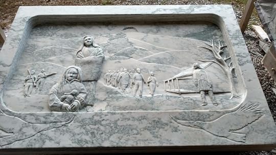 The monument being dedicated at the Georgia Trail of Tears ceremony 