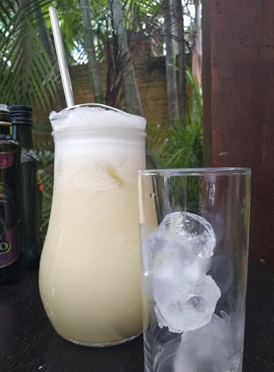 My first pineapple juice in Brazil, Campeche