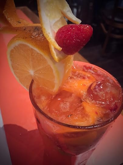 Passion fruit and strawberry caipirinha in Guarulhos, Brazil