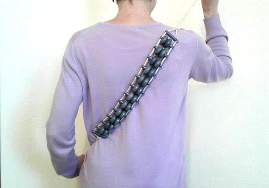 hand held neck and shoulder massager image 0 body self massage roller plastic back
