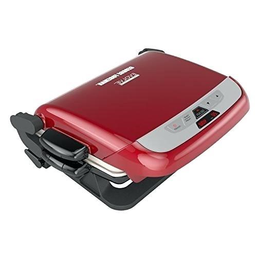 calphalon 5 in 1 removable plate grill waffle foreman serving multi evolve system with ceramic plates deep dish bake pan and muffin red