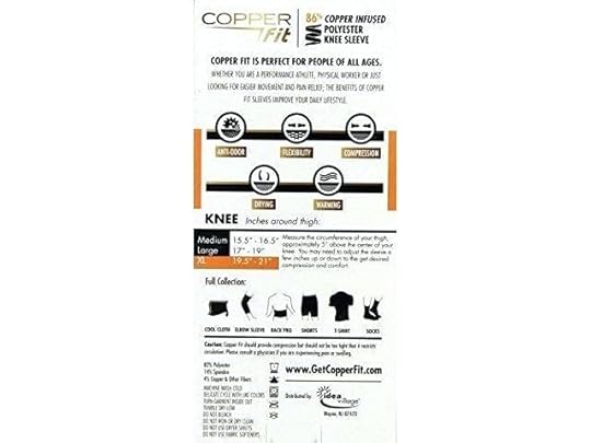 copper fit original recovery knee sleeve black with trim x large decorating plants indoors copp
