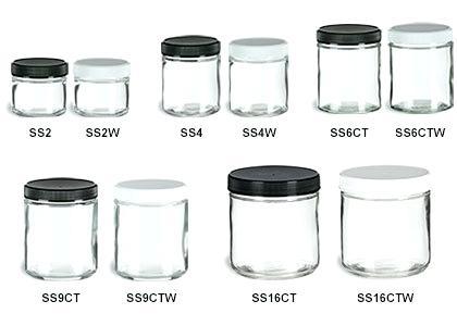 black food containers with clear lids straight sided jars plastic glass packaging specialty bottle